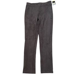 Andrew Marc Womens Sz S Faux Suede Taupe Skinny Leg Pants NWT